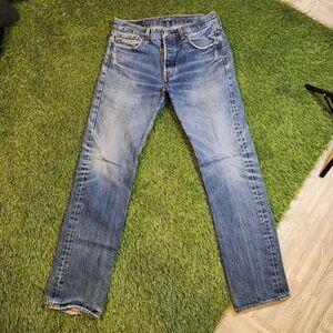 Levi's 501 Men's Straight Blue Jeans Vintage Y2K Distressed